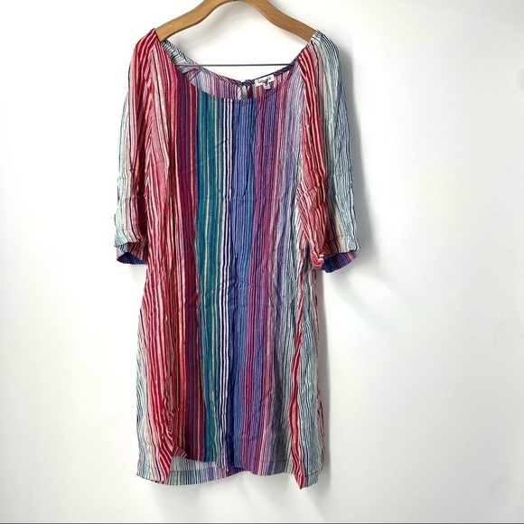 Splendid Woven Sunstone striped multicolor shift dress M - Picture 3 of 10